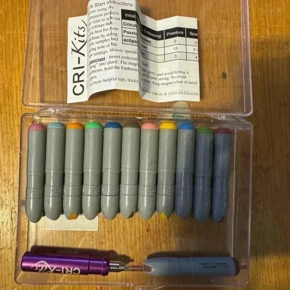 Cricut Other - Cricut official market set and a CriKit embossing attachment w/instructions.